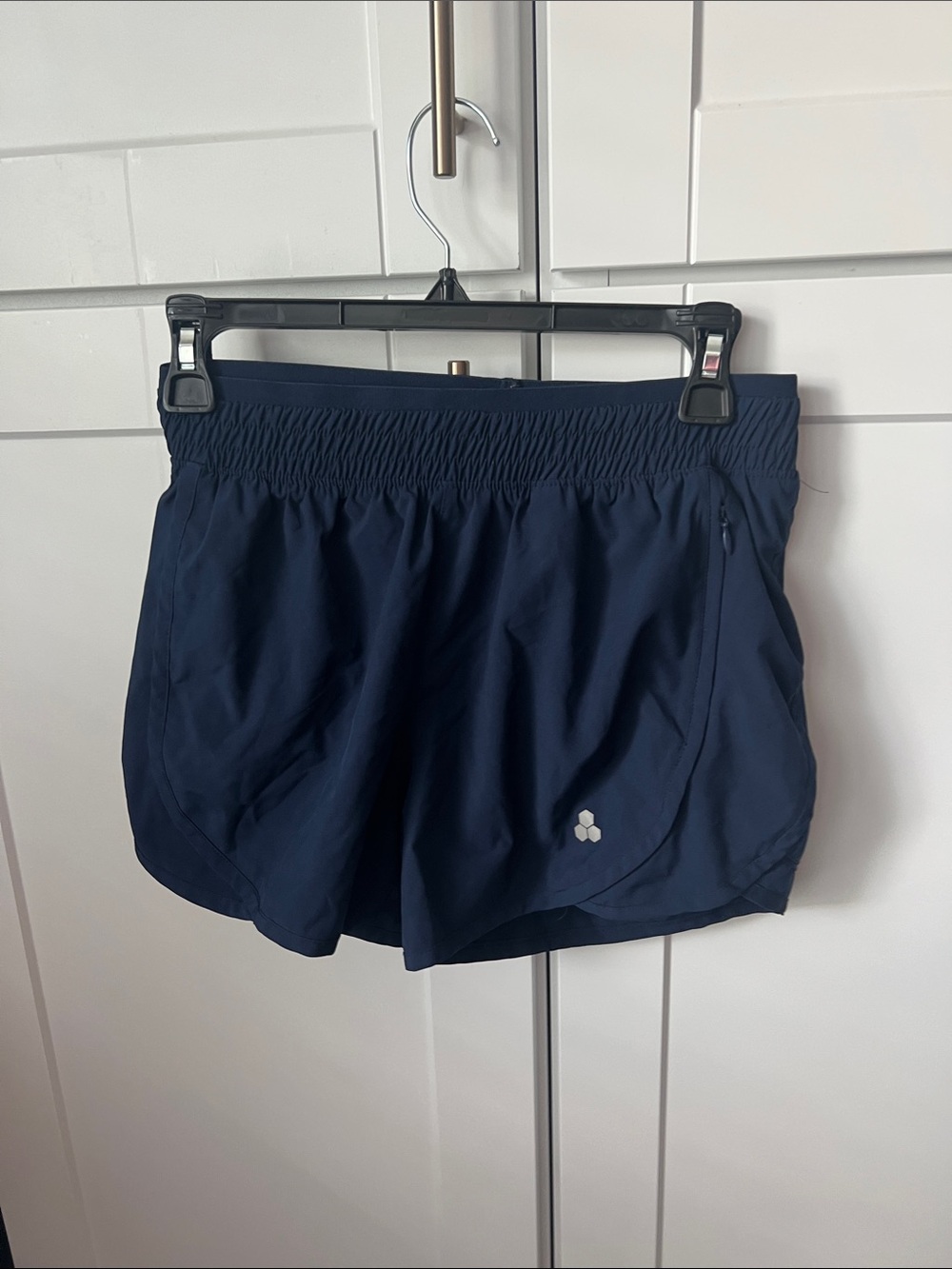 tek gear Navy Athletic Running Shorts with Zip Pocket